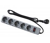 German surge protector,5 socket with switch
