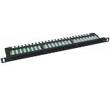 19 "0.5U UTP Cat 6A patch panel 24 ports 610015