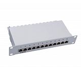 10 "1U STP cat5e patch panel 12 ports 610132