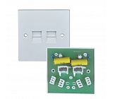 Telephone face plate 2 port 630129